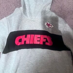 Kansas City Chiefs Gray Hoodie with Pink Logo